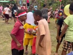 Bangun Semangat Nasionalisme, Bhabinkamtibmas Merauke Gelar Lomba Tradisional Bersama Masyarakat Kamundu