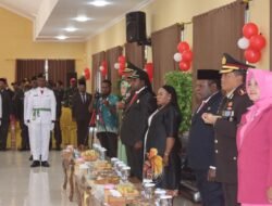 Kapolres Puncak Jaya Hadiri Upacara Pengukuhan Pasukan Pengibar Bendera Merah Putih