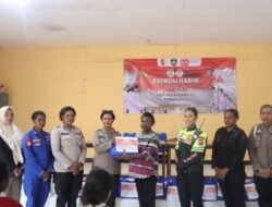 Jelang Hut Polwan Ke – 77, Polwan Polres Merauke dan Polwan Brimob Gelar Patroli Kasih