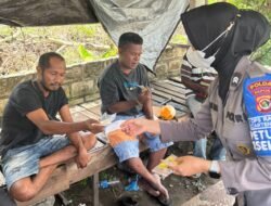 Subsatgas Keladi Sagu Laksanakan Pemeriksaan Kesehatan di Pertigaan Yowari