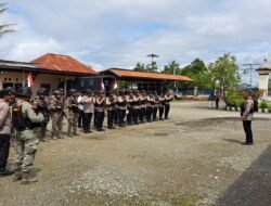 Polres Yahukimo dan Brimob Yon A BKO Intensifkan Patroli Gabungan di Dekai, Situasi Aman Kondusif