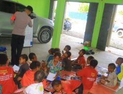 Subsatgas Si-Ipar Operasi Rasaka Cartenz 2025, ajarkan anak-anak SD di Kabupaten Yalimo, Belajar Berhitung, Bersama