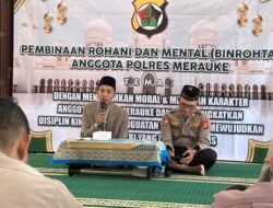 Polres Merauke Gelar Kegiatan Binrohtal, Doakan Keamanan dan Kondusifitas di Merauke