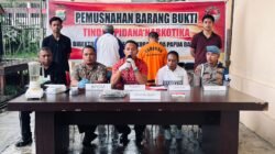 Ditresnarkoba Polda Papua Barat Gelar Pemusnahan Barang Bukti Tindak Pidana Narkotika