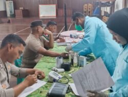 Polres Asmat Hadiri Donor Darah Dalam Rangka HUT Persekutuan Pemuda GPI