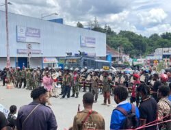 Empat Pleton Dalmas Polda Papua Amankan Aksi Unjuk Rasa di Kota Jayapura
