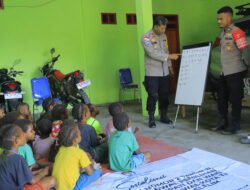 Sentuhan Edukasi Subsatgas Si-Ipar, Anak-anak di Distrik Elelim Belajar Menghitung dengan Ceria