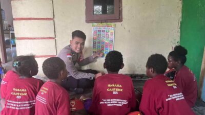 Kelas Ceria Satgas Siipar Polres Yahukimo, Anak-Anak Belajar dengan Semangat