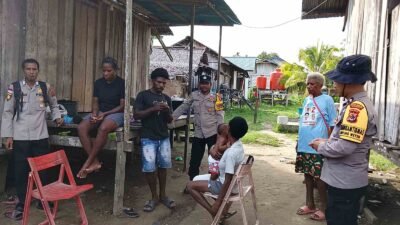 Polsek Tor Atas Polda Papua Laksanakan Sambang Masyarakat di Wilayah Sarmi Kota