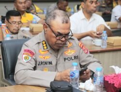 Polda Papua Ikuti Anev Situasi Kamtibmas Terkini Bersama Kapolri Melalui Vicon