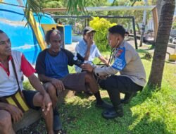 Subsatgas Keladi Sagu Gelar Bakti Kesehatan untuk Warga di Taman Imbi Jayapura