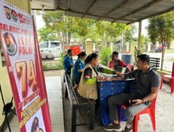 Polres Jayawijaya Gelar Donor Darah Serentak Dalam Rangka Hut Humas Polri Ke-74