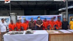Ditpolairud Polda Papua Musnahkan 14,7 Kg Ganja Milik Enam Tersangka