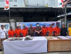 Ditpolairud Polda Papua Musnahkan 14,7 Kg Ganja Milik Enam Tersangka