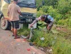 Respons Personel Polsek Elikobel tanggani peristiwa Laka Lantas di jalan Trans Papua KM.188