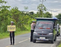 Tingkatkan Kesadaran Pengendara, Polres Keerom Gelar Imbauan Tertib Berlalulintas
