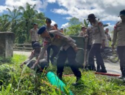 Polri Hadir, Sat Brimob Polda Papua Salurkan Air Bersih bagi Warga Terdampak Banjir di Keerom