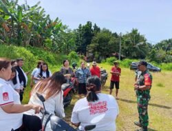 Sukseskan Program KDKMP, Danramil 1310-04/Dimembe Turun Lokasi Cek Pengukuran Lahan