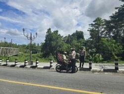 Sat Lantas Polres Keerom Gelar Patroli Jalan Raya, Ajak Masyarakat Tertib Berlalu Lintas