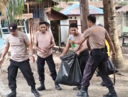 Personel Gabungan Polda Papua Gelar Aksi Bersih Lingkungan di Sejumlah Titik Kota Jayapura
