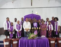 Kapolda Papua Barat Pimpin Ibadah Minggu Raya di Gereja Syalom Andai