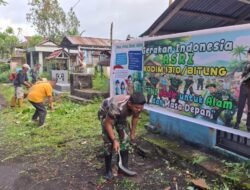 Turun Langsung Bersama Masyarakat, Personel Koramil Jajaran Kodim 1310/Bitung Terus Galakkan Aksi Gerakan Indonesia Asri