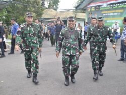 Dandim 1310/Bitung bersama Forkopimda Kota Bitung Sambut Kunjungan Kerja dan Safari Ramadhan Pangdam XIII/Merdeka di Kodim 1310/Bitung