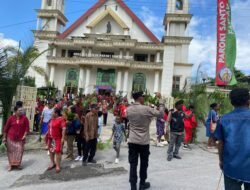 Sinergitas TNI–Polri Jaga Fakfak Tetap Kondusif, Ibadah Minggu Palem Berlangsung Aman dan Khidmat