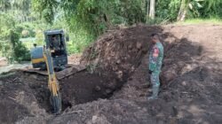Dengan Dukungan Alat Berat, Pembangunan Jembatan Perintis Garuda di Kelurahan Rap-Rap Wilayah Kodim 1310/Bitung Dipercepat
