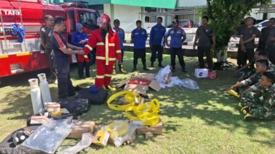 Tingkatkan Kemampuan Hadapi Situasi Darurat Bencana Kebakaran, Personel Kodim 1310/Bitung Ikuti Bimtek Pengoperasian Ransus Damkar