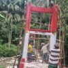 Terus Tunjukkan Progres Yang Signifikan, Pembangunan Jembatan Perintis Garuda di Desa Sawangan Memasuki Tahap Pemasangan Tali Sling