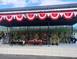 Sambut Kedatangan Personel Satgas Pamtas RI-PNG Mobile Yonif Raider 712/Wiratama, Dandim 1310/Bitung Hadir Pada Upacara Penyambutan
