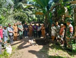 Wujud Nyata Kepedulian TNI-AD Kepada Masyarakat, Dandim 1310/Btg yang diwakili oleh Danramil 1310-05/Kauditan, Melaksanakan Peletakan Batu Pertama Pembangunan Jembatan Garuda di Desa Paslaten Kec. Kauditan Kab. Minahasa Utara