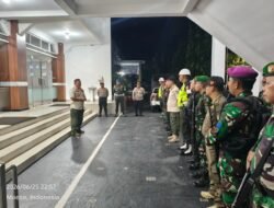Tingkatkan Keamanan, Kenyamanan dan Ketertiban Masyarakat, TNI, Polri, dan Satpol PP Kota Bitung Rutin Patroli Gabungan