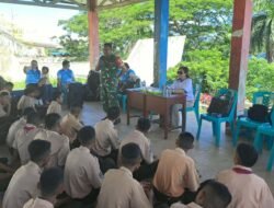 Perkuat Karakter Generasi Muda Sejak Dini, Babinsa Koramil 1310-02/Lembeh Berikan Materi Bela Negara kepada Siswa Baru SMKN 3 Bitung dalam Kegiatan MPLS