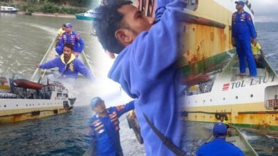 Tertinggal KM Sabuk Nusantara, Warga Disusul Polairud Polres Fakfak Pakai Longboat
