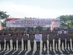 Polda Papua Barat Gelar Apel Pasukan dan Peralatan Penanganan Karhutla Secara Serentak