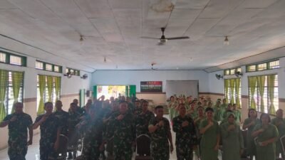 Cegah Pelanggaran Hukum, Masalah Keluarga dan Stres Kerja, Prajurit, ASN dan Keluarga Besar Kodim 1310/Bitung Terima Penyuluhan Pembinaan Mental