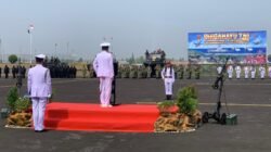 Perkokoh Sinergitas Untuk Memperkuat Komitmen Prajurit, Dandim 1310/Bitung Hadiri Upacara HUT ke-81 TNI di Lanudal Manado